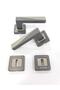 Sofuoğlu Stainless Lüx Derya (MATTE ANTHRACITE - SATIN) Square Rosette (ROOM) Door Handle Aluminum / Steel - 4