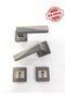 Sofuoğlu Stainless Lüx Derya (MATTE ANTHRACITE - SATIN) Square Rosette (ROOM) Door Handle Aluminum / Steel - 5