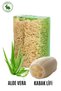 Aloe Vera and Pumpkin Fiber Soap - 100% Vegan + Handmade + Natural Moisturizing Soap - 130 Gr