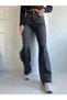 90's smoke-colored stretch fabric super high-waist relaxed jeans pants - 2