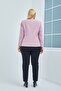 Women's Large Size V-Neck Single Button Lilac Jacket - 7