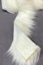 White Artificial Plush Strip Faux Fur – Tulle, Stylish Design, Women's Accessory – Tulle - 2