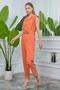 Orange Women's Padded Belt Detailed Zero Sleeve Pocket Jumpsuit Nb10051 - 2