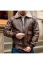2022 Collection 1101 Men's Tan Genuine Leather Coat - 2