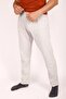 Unisex Raw Cloth Summer Comfortable Elastic Waist Corded Linen Look Cotton Trousers - 2