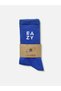 Unisex Cotton Cobalt Blue Seamless Towel Tennis Sports Socks - 2