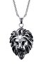 Relief Lion Head Stainless Steel Men Necklace Chain Q0554