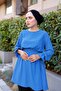 Women's Waist and Sleeve Gathered Ayrobin Tunic - 6
