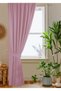 Honeycomb Velvet Textured Background Curtain 140x260 Straight Stitched Extraforced Gathering