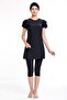 Short Sleeve Lycra Tights Swimsuit Semi Covered Swimsuit 3205