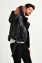 Quality Leather Cross Shoulder And Chest Bag With Strap Black