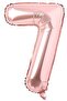 100 cm Rose Gold Large Foil 7 Years Number Balloon 40Inc