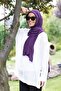 Combed Cotton Ready Practical Shawl Scarf Plum