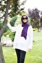 Combed Cotton Ready Practical Shawl Scarf Plum - 3
