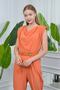 Orange Women's Padded Belt Detailed Zero Sleeve Pocket Jumpsuit Nb10051 - 3
