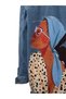 Back Printed Long Women's Denim Jacket, Seasonal Denim Jacket, Denim Coat - 2