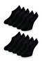Cotton Unisex Invisible / Sneakers Socks Black 10 Pcs