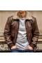 2022 Collection 1101 Men's Tan Genuine Leather Coat