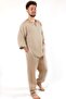 Men's Muslin Elastic Beige Baggy Pants - 2