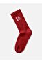Unisex Cotton Red Seamless Terry Tennis Sports Socks