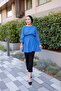 Women's Waist and Sleeve Gathered Ayrobin Tunic - 3