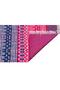 Cotton 547 Vibrant Multicolored Fuchsia Orange Woven Base Rug - 2