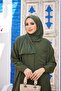 شال قطني ممشط باللون الأخضر الكاكي - 2
