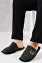 Men's House Slippers Square Patterned Khaki