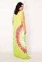 Women's Plus Size Green Batik Printed Maxi Dress 65n33886 - 4