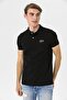 Polo Neck Bear Embroidery Detailed Men's T-shirt