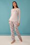 Women's Floral Printed Long Sleeve Oversize Pajamas Set