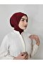 Women's Burgundy Snap Bonnet Hijab Scarf