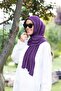 Combed Cotton Ready Practical Shawl Scarf Plum - 2