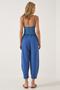 Women's Indigo Blue Linen Shalwar Trousers CI00036 - 4