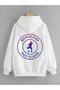 White Unisex Oversize Hooded Sweatshirt Barcelona Back Print