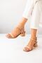 Women's Beige Heeled Sandals - 4