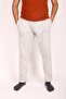 Unisex Raw Cloth Summer Comfortable Elastic Waist Corded Linen Look Cotton Trousers - 3