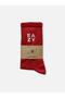 Unisex Cotton Red Seamless Terry Tennis Sports Socks - 2