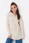 Ecru Selanik Knitted Zippered Knitwear Sweater TCTAW23AK00017