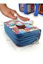 Pencil Case Cute Cat Kawai Organizer Pencil Case Vegan Leather Three Compartment Pen Holder - Blue - 5