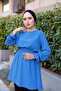 Women's Waist and Sleeve Gathered Ayrobin Tunic - 7