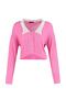 Pembe Süper Crop Gömlek Garnili Triko Hırka TWOAW23HI00519 - 7