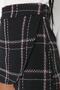 Black Plaid Patterned Tweed Woven Shorts Skirt TWOAW23SR00017 - 4