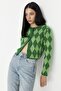 Yeşil Crop Triko Hırka TWOAW23HI00176