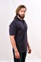 Men's Pocketed Polo Collar Navy Blue T-Shirt - 2
