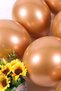 Copper Color Chrome Balloon 50 Pieces 30 Cm Incredibly Shiny Mirrored Color Vivid Birthday Party Balloon - 6