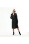 Women's Leather Trench Coat Black - 5
