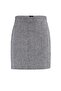 Black A-line Stamp Fabric Mini Woven Skirt TWOAW23ET00051 - 6