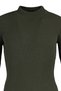 Khaki Fitted Cotton Slim Fit Half Turtleneck Ribbed Knitwear Sweater Tmnaw21Kz0568 - 7