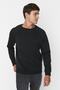 Siyah Oversize/Geniş Kesim İçi Polar/Sıcak Tutan Reglan Kol Sweatshirt TMNAW23SW00190 - 7